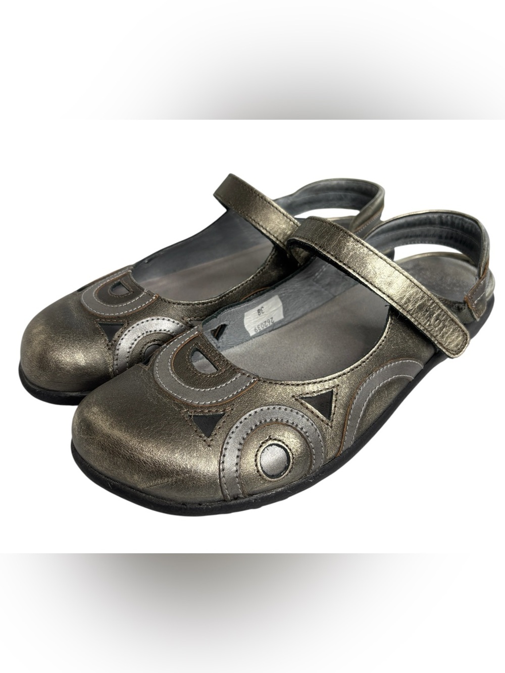 Naot Rongo Womens Mary Jane Slingback Shoe Sz 7 / 7.5 Metallic Comfort Mule Clog